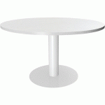 TABLE RONDE AZARI Ø100 P/CENTRAL BLANC/BLANC - SIMMOB