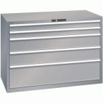 ARMOIRE GRIS PIGEON 1431X725X1000 AVEC 5 TIR. 200KG - LISTA