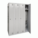 ARMOIRE SÉCHANTE IP 4 COLONNES À CLÉ GRIS CLAIR - MANUTAN COLLECTIVITÉS