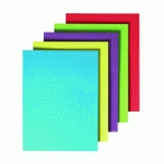 CHEMISE COIN PAPIER DOUBLE POCHES EXACOMPTA A4 DOSSIER 210 G COULEURS ASSORTIES - PAQUET DE 25