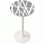 GUÉRIDON EASY OFFICE HAUT PIED MÉTAL PLATEAU DÉCOR STREET - MANUTAN COLLECTIVITES