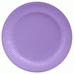 LOT DE 25 - 20 ASSIETTES EN CARTON RONDES, 23 CM - LILAS