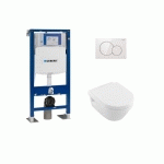 PACK WC GEBERIT UP320 + CUVETTE ARCHITECTURA D VILLEROY + PLAQUE SIGMA BLANCHE