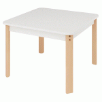 TABLE ERGO CARRÉE T5 - BLANC/HÊTRE - MANUTAN COLLECTIVITÉS