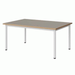 TABLE MALIBU 120X80 T2 4P STRA ALAISÉ GRIS U727/BLC 9016