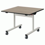 TABLE MALIBU RAB. 80X80 T3 DL ST CHÊNE 1146/NOIR BLC 9016