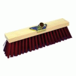 BALAI DE CANTONNIER SYNTHÉTIQUE ROUGE - DOUILLE 28 MM - LONGUEUR 100 CM
