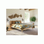 LIT GALIOTE  BOIS NATUREL 160X200 CM
