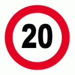 PANNEAU VITESSE LIMITÉE À 20KM/H