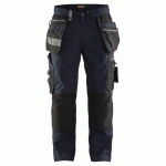 PANTALON DE TRAVAIL ARTISAN STRETCH MARINE FONCÉ/NOIR TAILLE 42 - BLAKLADER