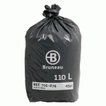 SAC POUBELLE 110 LITRES BRUNEAU GRIS - 200 SACS