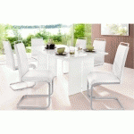 DMORA - TABLE À MANGER FIXE MODERNE, MADE IN ITALY, TABLE DESIGN RECTANGULAIRE, TABLE DE CUISINE, 160X90H75 CM, COULEUR BLANC BRILLANT, AVEC