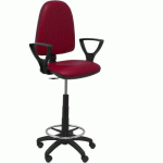 TABOURET AYNA AVEC BRAS FIXE - SIMILICUIR - BORDEAUX - PIQUERAS Y CRESPO