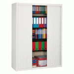 ARMOIRE À RIDEAUX DÉMONTABLE LARGEURS SPÉCIFIQUES L 160 X P 45 X H 200 CM CORPS BLANC / RIDEAUX BLANC