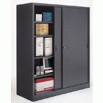 ARMOIRE JUMBO PORTES COULISSANTES GRIS