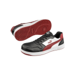 CHAUSSURE BASSE - PUMA - FRONTCOURT S3 BLK/WHT/RED T.48 640200201000048 - NOIR/ BLANC