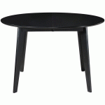 TABLE À MANGER DESIGN EXTENSIBLE RONDE NOIRE L120-150 CM LEENA - NOIR