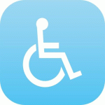 PLAQUE EN DRAPEAU PLEXI - PMR - BLEU CLAIR