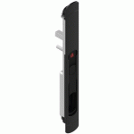 POIGNÉE CUVETTE SOLENA MONTAGE SIMPLE DROITE -POUR PROFIL DE 31 À 46MM - NOIR MAT RAL 9005 LA CROISÉE DS