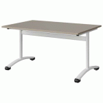 TABLE MALIBU 120X80 T4 DL STRA ABS GRIS U727/BLC 9016