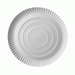 100 ASSIETTES PAPSTAR, CARTON « PURE », RONDES, Ø 26 CM X HAUTEUR : 2 CM, BLANCHES