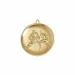 MÉDAILLE RUGBY OR - 65MM