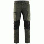 PANTALON DE TRAVAIL SERVICES STRETCH VERT ARMÉE/NOIR TAILLE 58C - BLAKLADER