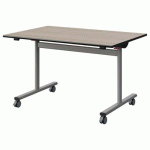 TABLE MALIBU RAB 120X80 T5 DL ST ANTIB ACACIA/NOIR GRIS 9006
