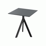 INFINITY TRIPOD TABLE DE BISTROT NOIR 70X70 CM - VEBA