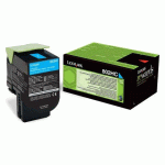 LEXMARK 80C2HC0 TONER HAUTE CAPACITÉ CYAN POUR IMPRIMANTE LASER - TONER AUTHENTIQUE