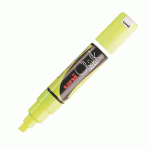 MARQUEUR EFFAÇABLE CRAIE UNI-BALL CHALK POINTE BISEAUTÉE 8 MM JAUNE