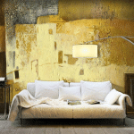 ARTGEIST - PAPIER PEINT BIZARRERIE D'OR - 300 X 210 CM - JAUNE ET BRONZE