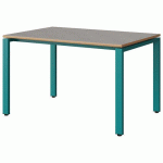 TABLE MALIBU 120X80 T5 SOUDÉ STR ALAISÉ BÉTON F186/BLEU 5018