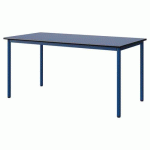 TABLE MALIBU 160X80 T6 4P STR ANTIB BLEU U525/NOIR BLEU 5005 - MANUTAN EXPERT