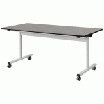 TABLE MALIBU RAB. 160X80 T5 DL ST BÉTON F186/NOIR BLC 9016