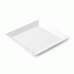 ASSIETTE CARREE 19 CM MELAMINE BLANCHE