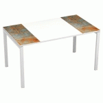 BUREAU EASY OFFICE 140X80CM P. BLANC PLAT. BLANC ET ROUILLE - MANUTAN EXPERT