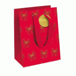 LOT DE 10 - SCINTILLANT, EXCELLIA, SAC MOYEN 21,5X10,2X25,3 CM - ROUGE