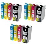 PACK 12 CARTOUCHES COMPATIBLE EPSON NOIRE ET COULEUR  XL