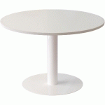 TABLE DE RÉUNION RONDE Ø 115 CM EASY OFFICE PLATEAU BLANC