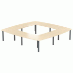 TABLE RÉUNION ATEM 350 X 350 CM PIED ROND ANTH /CHÊNE CLAIR - MBA