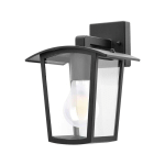 APPLIQUE MURALE TAVERNA NOIR TRANSPARENT 1X MAX.15W IP54 B: 17CM H: 23CM