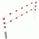 BARRIÈRE CHEMINS PIÉTONS AVEC BLOCAGE - BLANC/ROUGE - 2500MM - SCHAKE