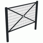 BARRIÈRE CROISY 1.50 M TÊTE BOMBÉE GRILLAGE MÉTAL GRIS 7016 - BUTON DESIGN