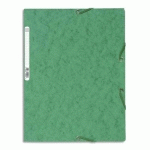 CHEMISE EXACOMPTA 3 RABATS/ ELASTIQUE - CARTE LUSTREE 5/10E - 400GR - FORMAT 24X32CM - COLORIS VERT. - LOT DE 5