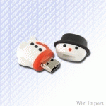 CLÉ USB PUBLICITAIRE SILICONE BONHOMME DE NEIGE