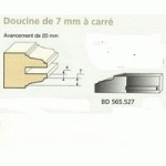 JEU DE 2 COUTEAUX PROFIL DOUCINE DE 7MM DESSOUS