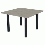 TABLE DE RÉUNION PLATEAU CARRÉ 110X110 BÉTON - QUADRIFOGLIO