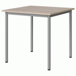 TABLE MALIBU 80X80CM T6 4P STRA ABS ACACIA/GRIS 9006 - MANUTAN EXPERT