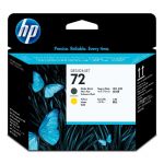 TETE D IMPRESSION HP C9384A - 72 NOIR MAT ET JAUNE